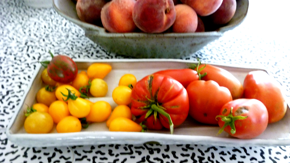 peaches and tomatoes