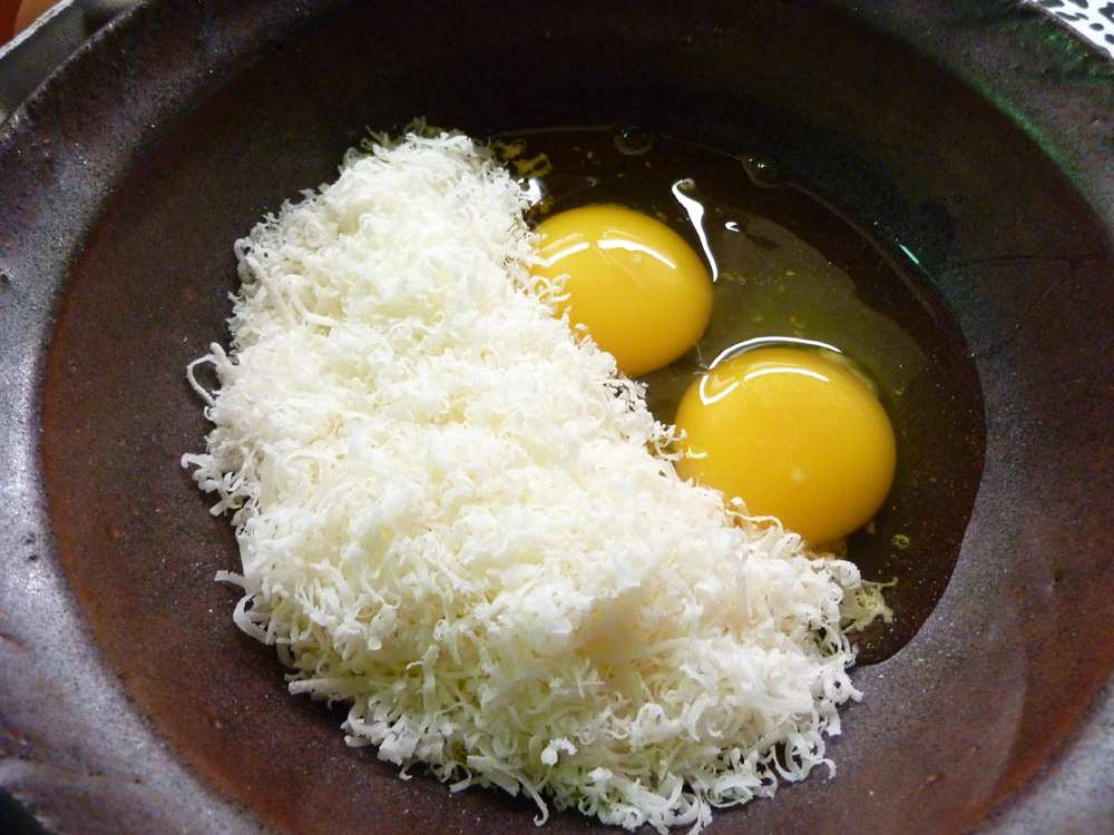 eggs and parmesan