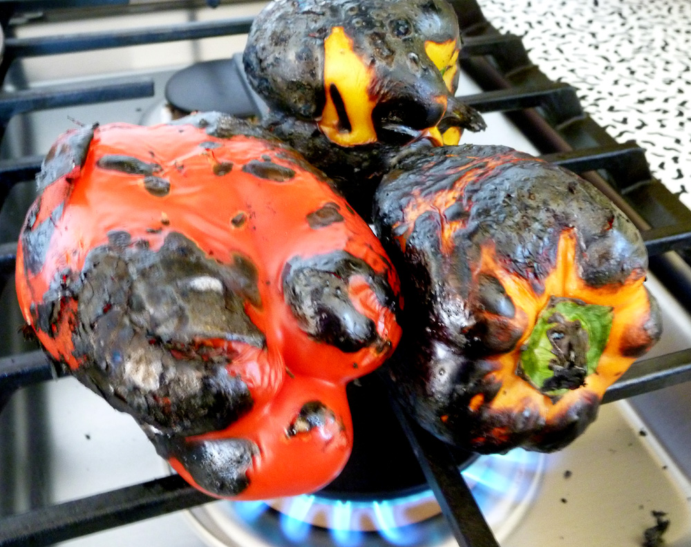 peppers roasting