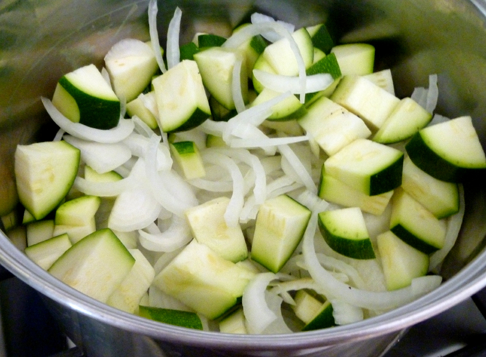 zucchini and onions